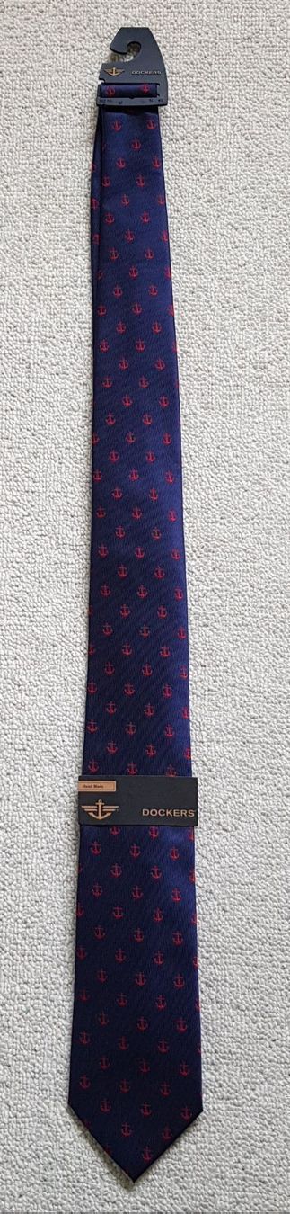 Cravatte: Blaue Seiden Krawatte von Dockers – Nuovo e nell'imballaggio originale da Winterthur venduto da Mick77 2