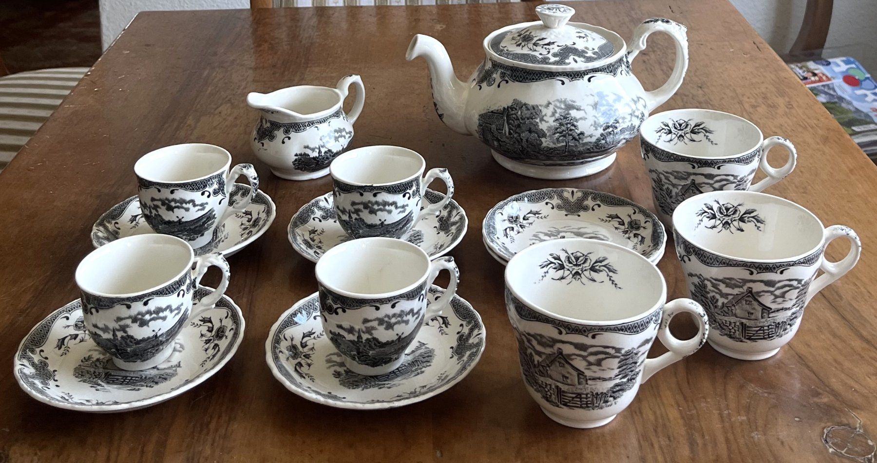 Set di piatti: W.H.Grindley England Teeges.16 Teile Scenes After Constable – Nuovo (secondo la descrizione) da Arlesheim venduto da Pyramide88