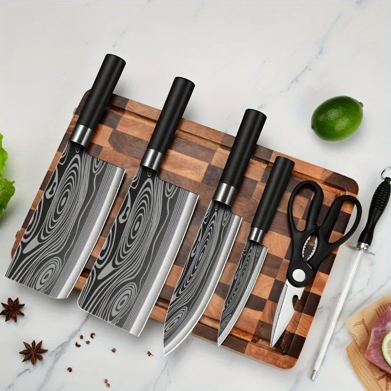 Coltelli da cucina: Messerset Küchenmesser Knochenmesser Zwei-in-Eins 6 Stuck – Nuovo (secondo la descrizione) da Unterägeri venduto da RmOnline 2