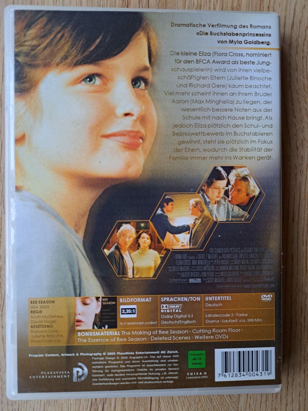 Tutti i DVDs: Bee Season - Prinzessin der Buchstaben – Usato da Meggen venduto da Ricardokoch 1
