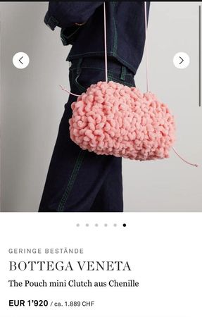 Bottega Veneta „The Pouch“ Mini Clutch aus Chenille