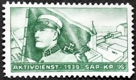Soldatenmarke 2.WK, Sappeur Kp II/6, grün, Wi Sap 23