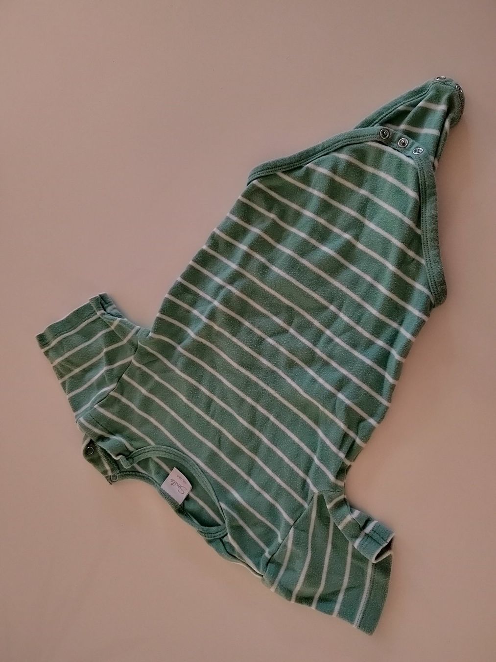 Migros Unterwäsche: Kurzarm-Body grün/weis, Grösse 98 – Gebraucht aus Einsiedeln von pattymary