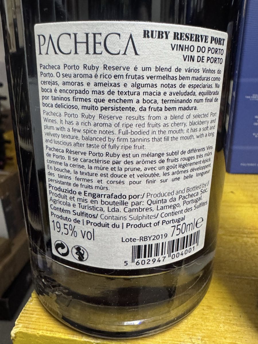 Bevande alcoliche: Pacheca Ruby Reserve Port Wein 750ml Flasche neu – Nuovo e nell'imballaggio originale da Hergiswil NW venduto da wert721 2