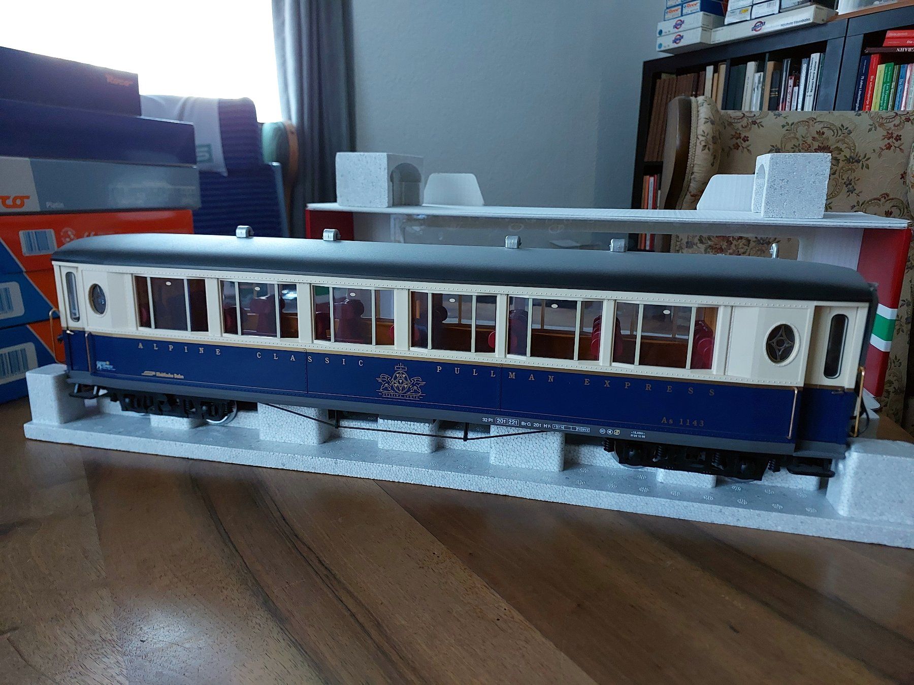 LGB Modellini di ferrovie: LGB - RhB Salonwagen As 1143 Alpine Classic Pullman Express – Usato da Schönenwerd venduto da Steidi 6