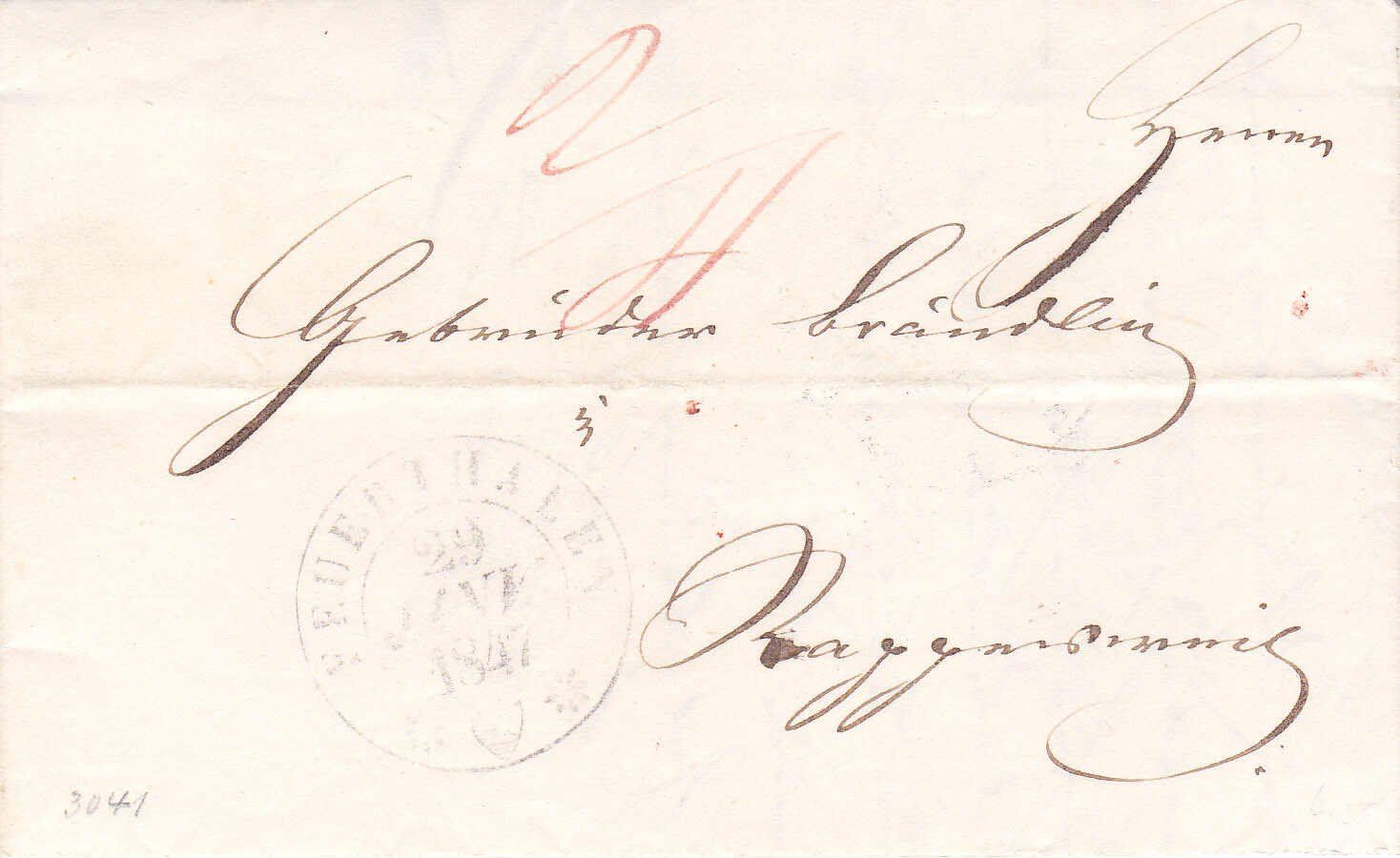 Tutti i francobolli: 1847, "Feuerthalen 29 Janv. 1847",  – Usato da Wenslingen venduto da riger11