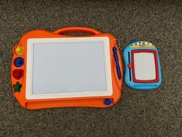 Zeichenbrett Set Kinderspielzeug orange blau guter Zustand