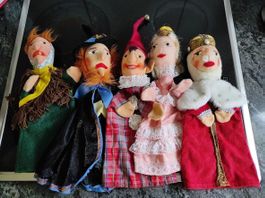 Kasperlifiguren mit Stoffkopf, sehr schön verarbeitet