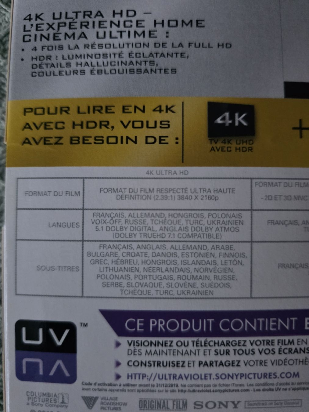Tous les DVDs: Passengers - 4K UltraHD + 3D Blu-ray + Blu-ray  – D'occasion à Ellikon a d Thur par razzorblog 2