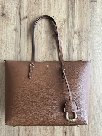 Lauren Ralph Lauren FAUX LEATHER MEDIUM KEATON TOTE - Shoppi