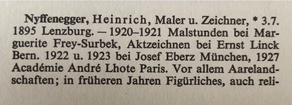 Gemälde: Nyffenegger Heinrich (1895-1968) – Gebraucht aus Grosshöchstetten von Perle1951 4