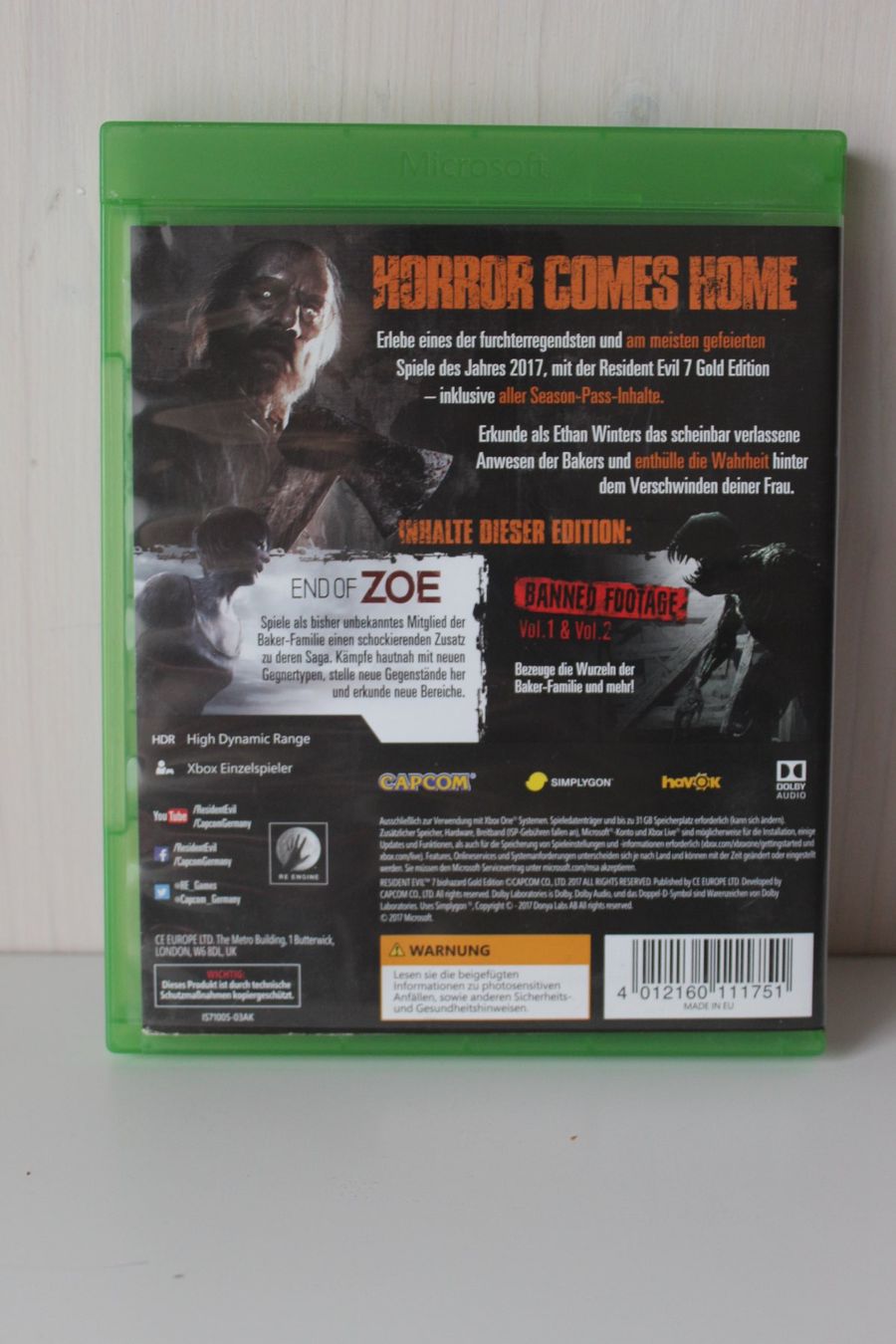 Giochi: Resident Evil VII Biohazard Gold Edition - XBOX ONE – Usato da Ebertswil venduto da Ricogoeritz 1