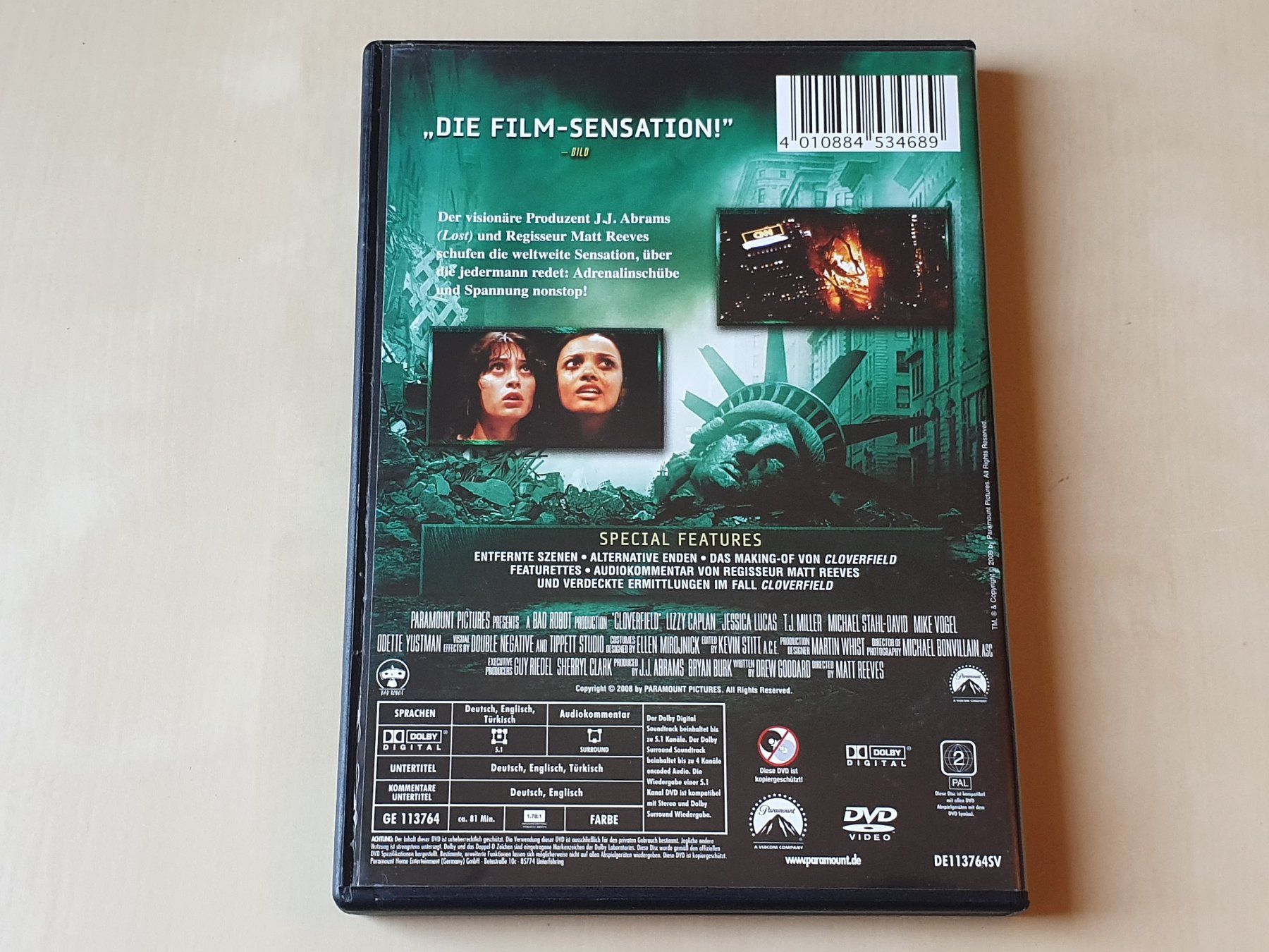 Alle DVDs: Cloverfield – Gebraucht aus Stansstad von collectorsshop 1