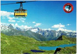 Diavolezza-Bahn mit Ospizio Bernina Lago Nero u. Lago Bianco