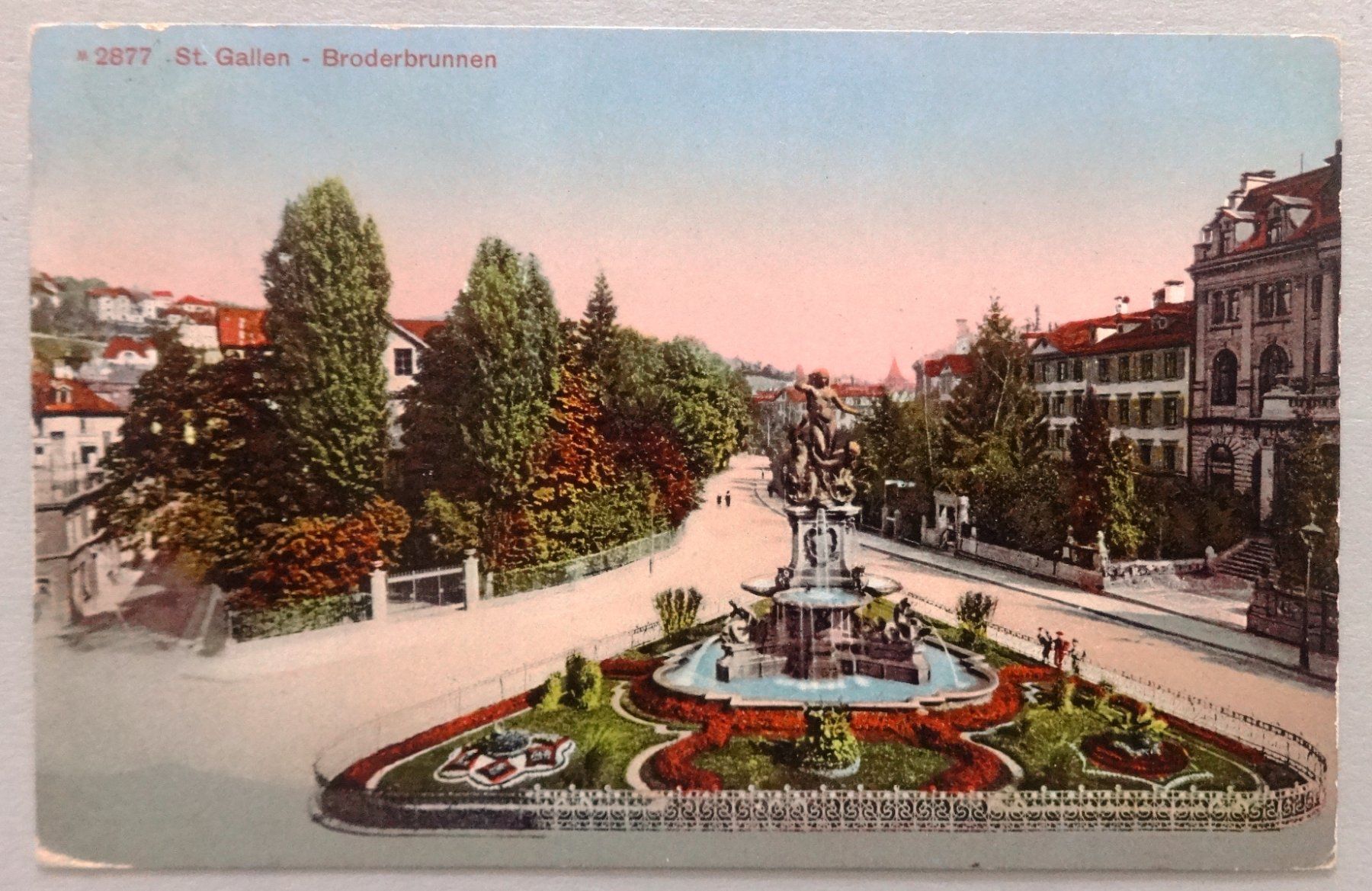 Ansichtskarten: St. Gallen -Broderbrunnen – Defekt aus Fétigny von Billy2miny