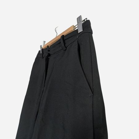 H&M Slacks Stoff Anzug Hose Schwarz Klassisch & Elegant