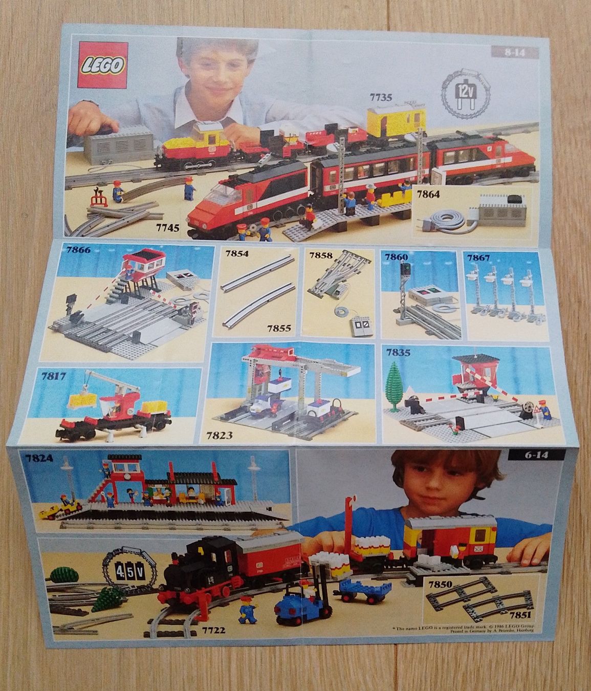 Lego Documenti: LEGO Eisenbahn Katalog Prospekt 80er gefaltet – Usato da Wohlen AG venduto da salamanderspielwaren 2