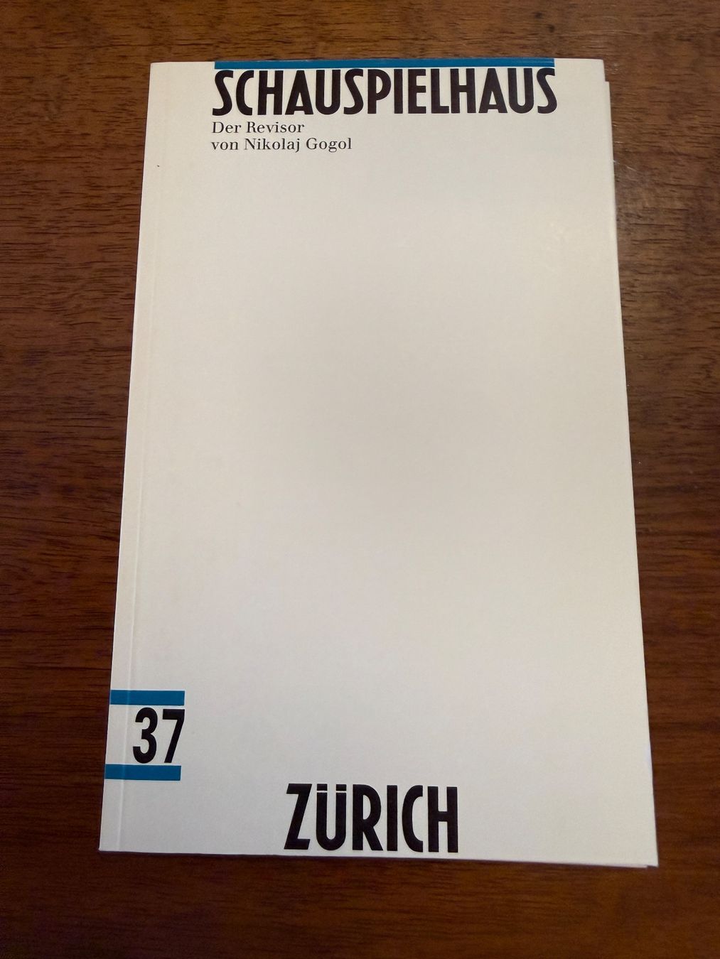 Documenti: Programmheft Schauspielhaus Zürich Der Revisor gebraucht – Usato da Erstfeld venduto da Mario_boe0