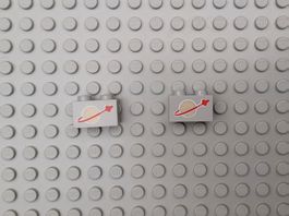 LEGO Classic Space - Moon Pattern Bricks - 3004p90 (2)