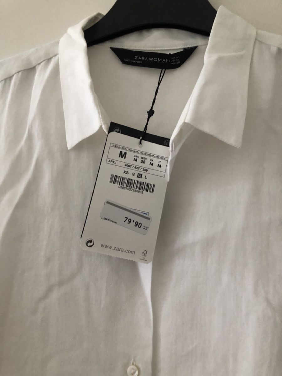 Zara Blusen: Chemisier Zara blanc – Neu und originalverpackt aus Onex von kattrina 2