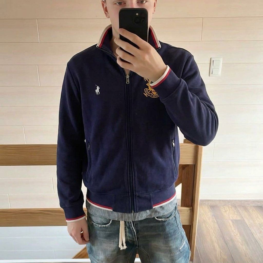 Ralph Lauren Maglioni & Felpe: Ralph Lauren Zipper Blue – Usato da Wald ZH venduto da Drue36sechs