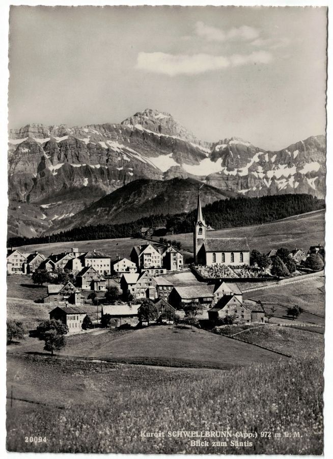 Ansichtskarten: Schwellbrunn, gelaufen 1960 – Gebraucht aus Frauenfeld von POML