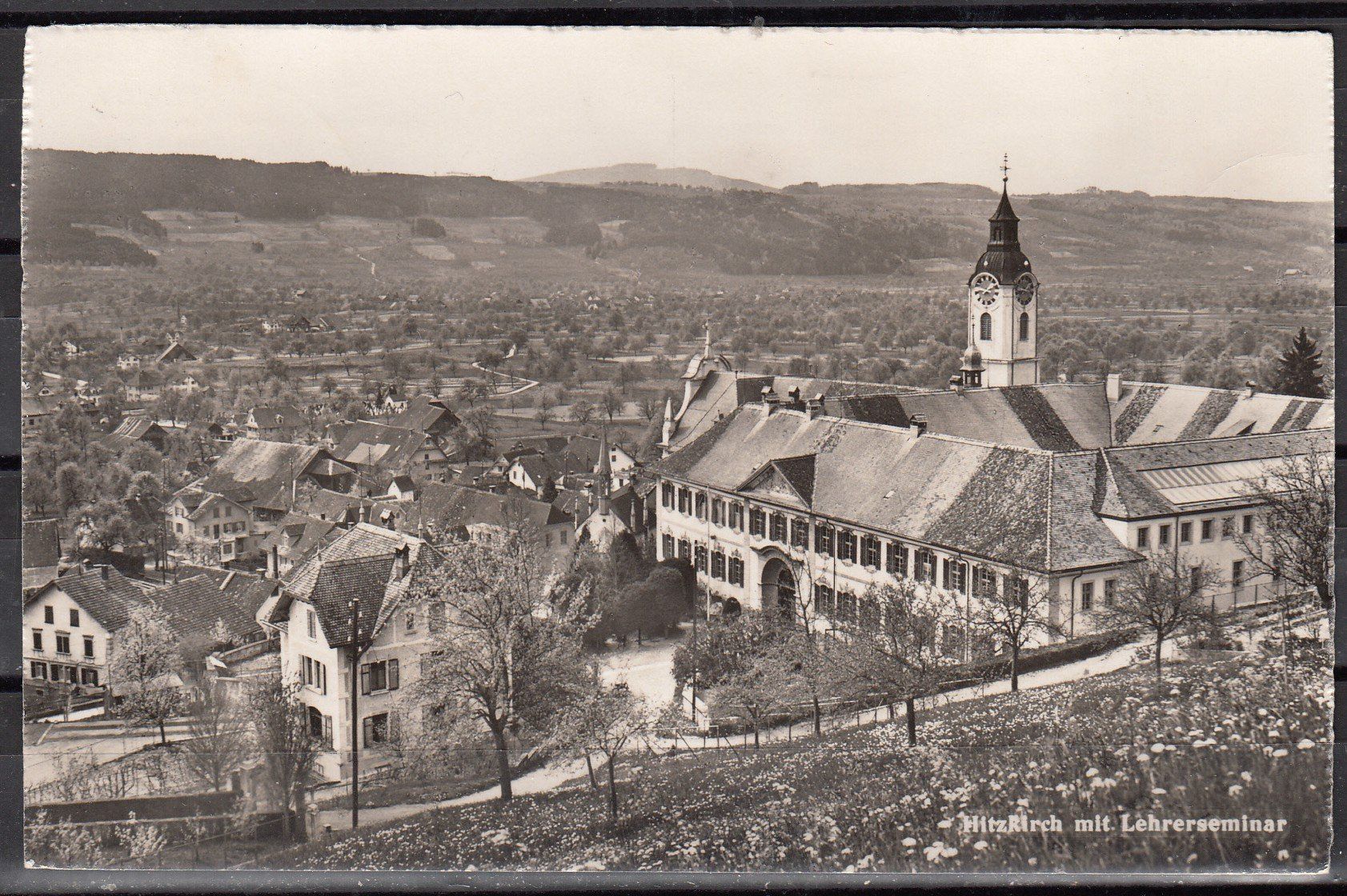 Ansichtskarten: Ak Hitzkirch Mit Lehrerseminar LU 1948 – Gebraucht aus Herrliberg von Lfrifda