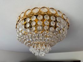 Deckenlampe Gold Kristalloptik Ø40cm