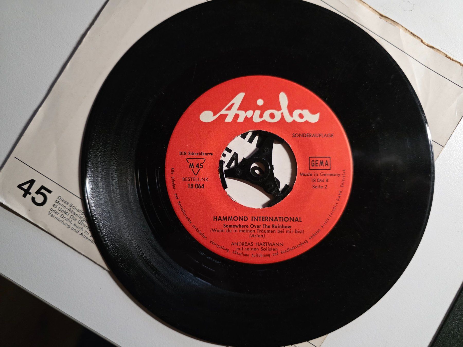 Dischi in vinile: Single Vinyl - Andreas Hartmann Hammond International – Usato da Walterswil BE venduto da Lonitti 3