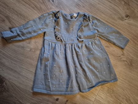 Kleid mint mit Punkten guter Zustand Gr. 74