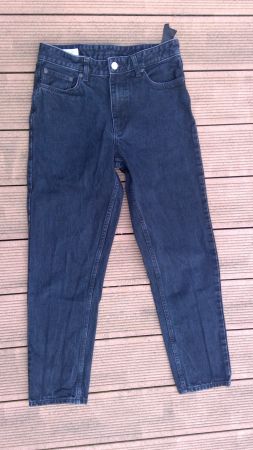 Pantalon jeans noir ZARA, taille 38 (83cm)