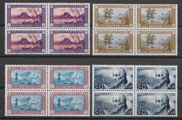 1929: Pro Juventute Viererblock Serie Nr.J49-52 **