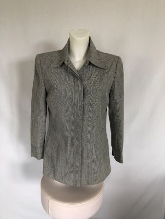 Blazer Vivienne Tam carreaux prince de galles gris
