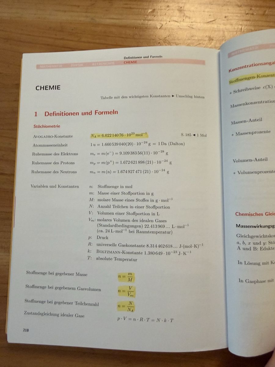 Libri: Formelsammlung Formeln Tabellen Begriffe – Usato da Meilen venduto da vil_j6bf 3