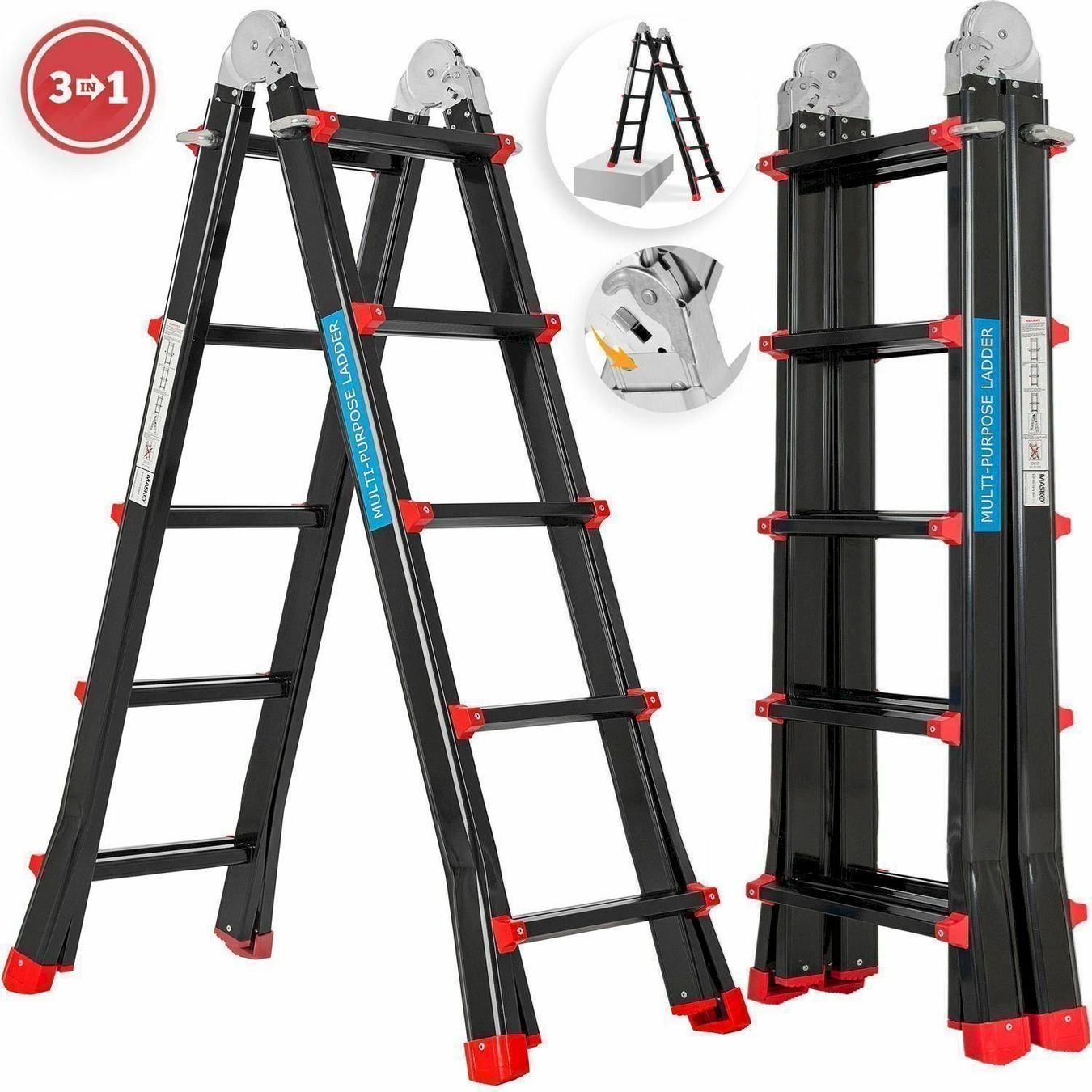 Scale: Masko Teleskopleiter 5.10m, 4x5 Sprossen – Nuovo e nell'imballaggio originale da Bottighofen venduto da zaap