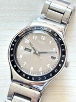 Swatch Armbanduhr Metall mit Datum und Wochentag