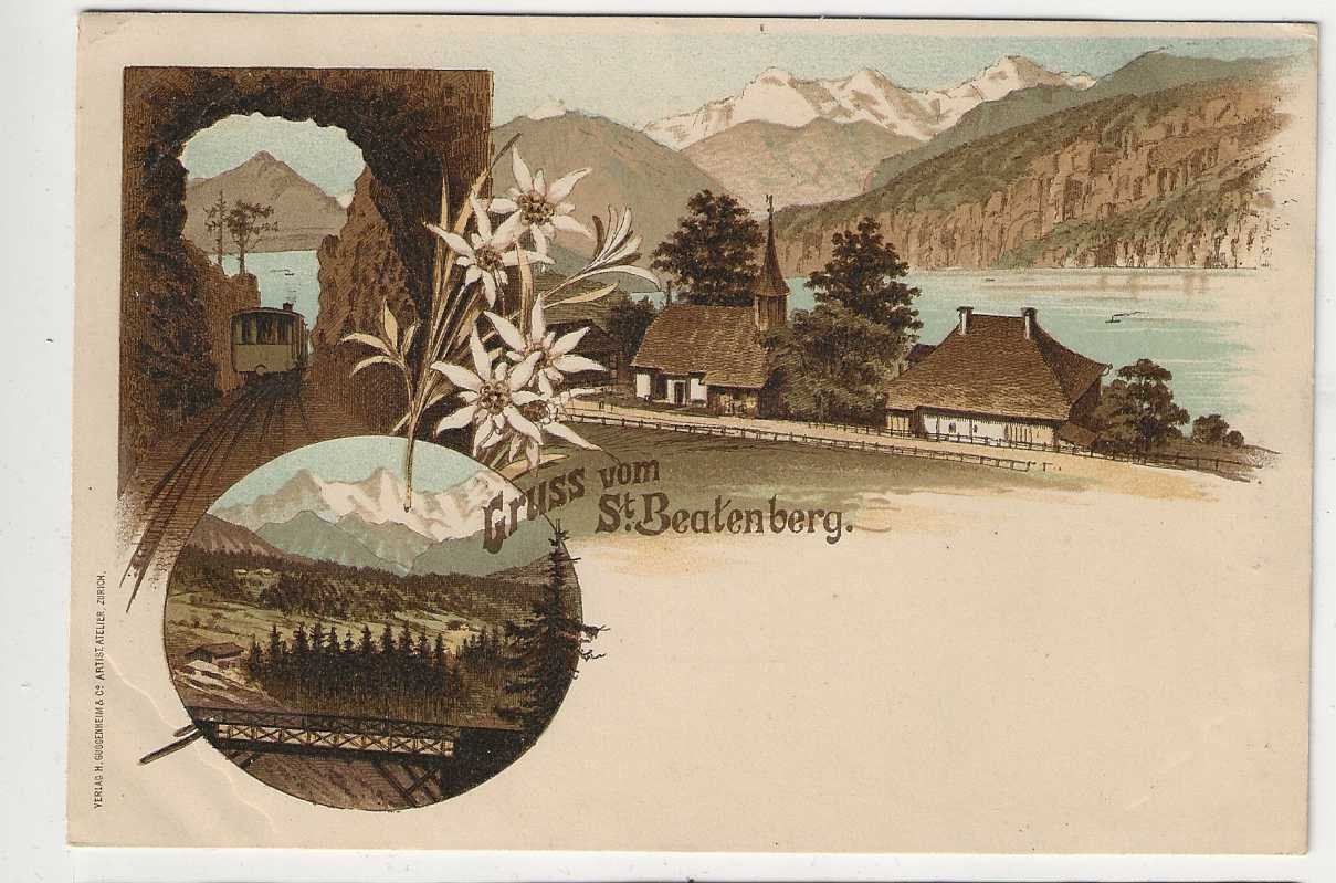 Cartoline postali: St. Beatenberg,  Litho, ca 1910 – Usato da Spiez venduto da Niesen20