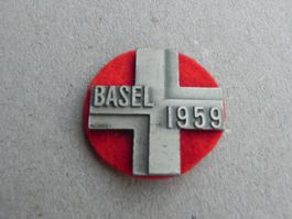 Abzeichen Eidg. Turnfest Sport Basel BS 1959 Turnkreuz