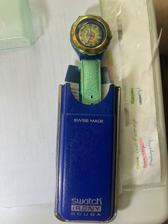 Swatch Montres: Swatch Irony Scuba Herren Uhr, Vintage, inkl. Etui, Sommer! – Neuf (Voir description) à Bremgarten b. Bern par barny2 5