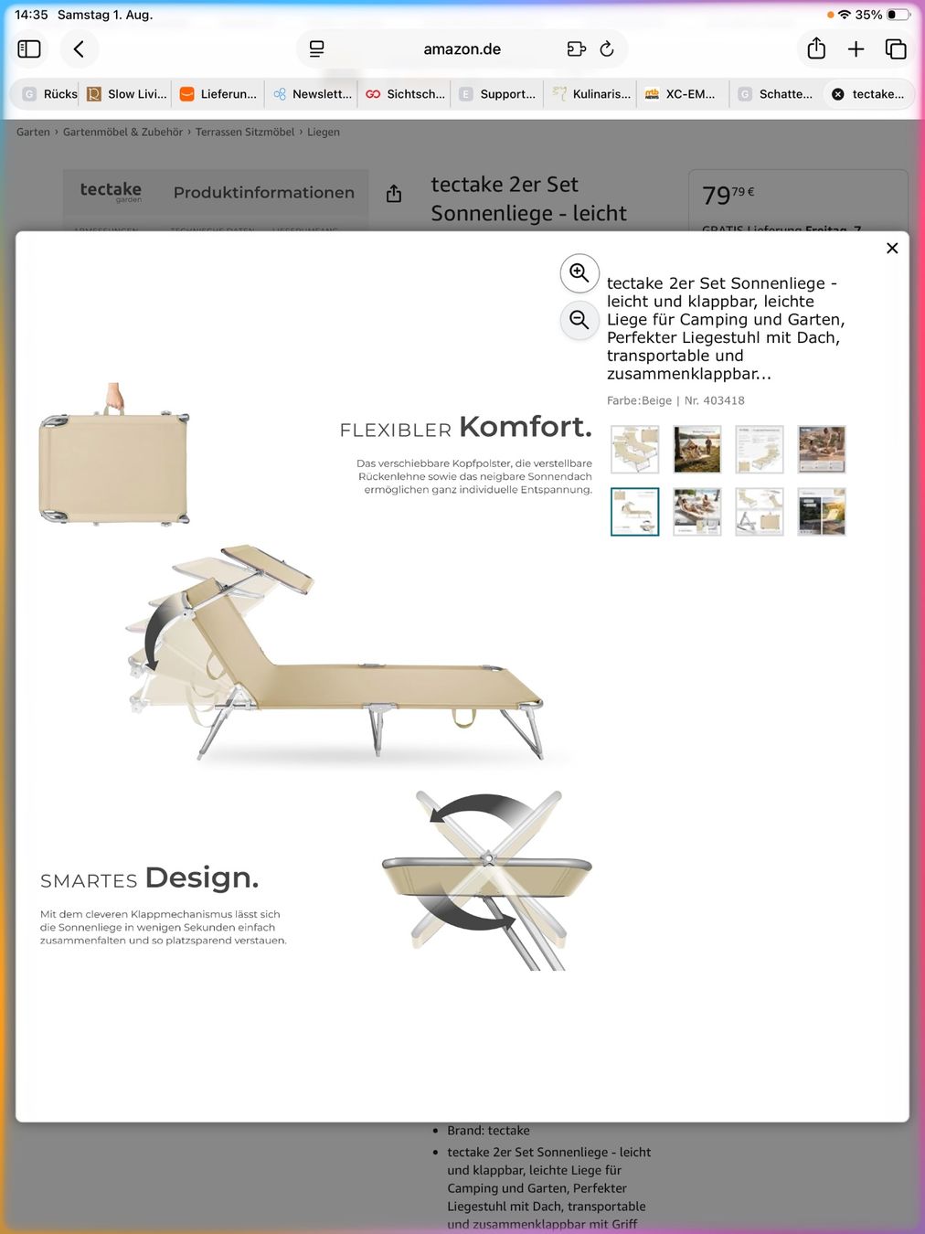 Chaises longues: Liegen – D'occasion à Nenzlingen par markus1403 2