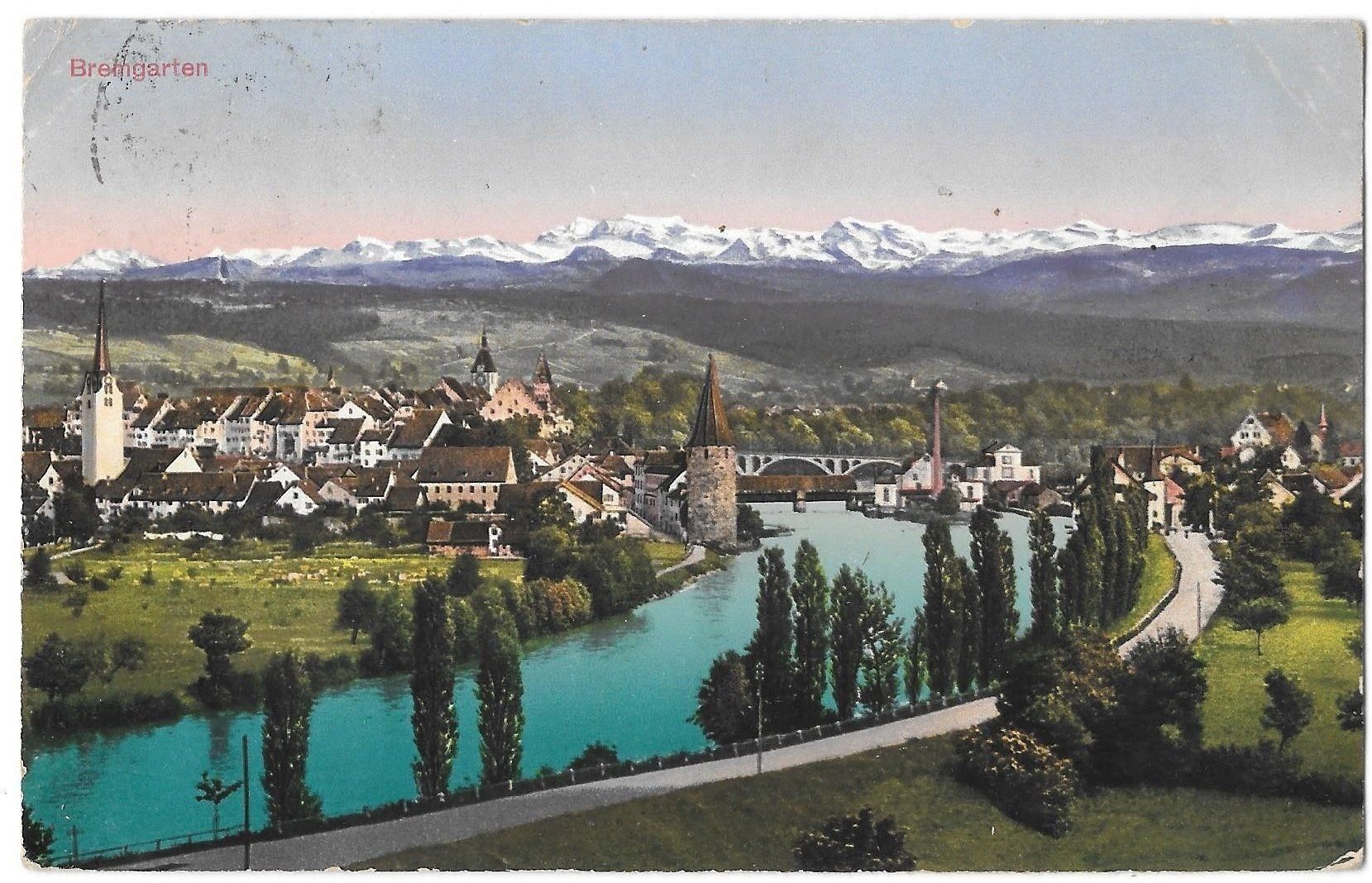 Cartoline postali: Bremgarten Teilansicht – Usato da Olten venduto da clotaldi