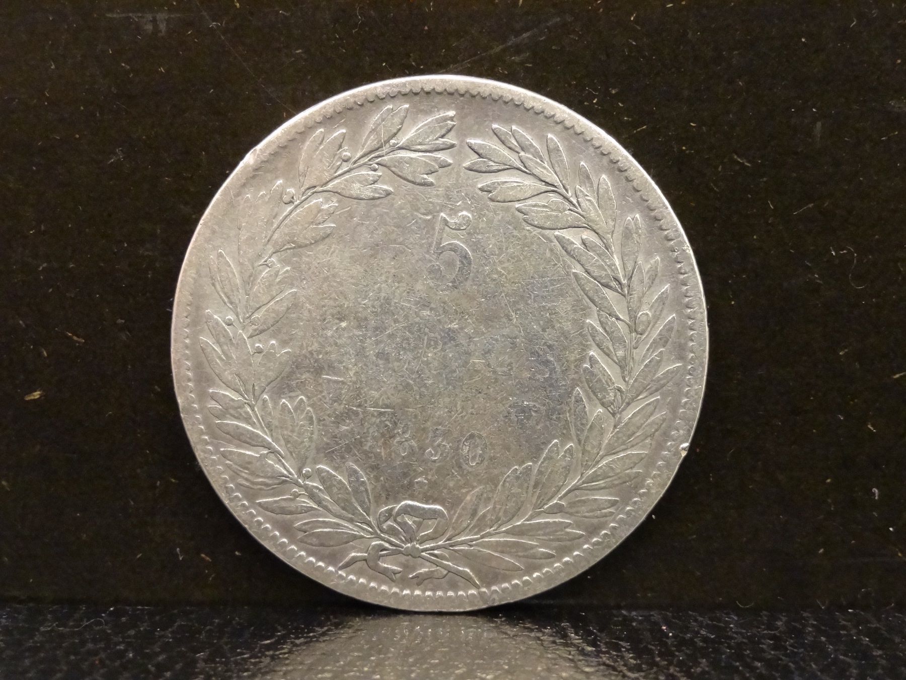Alle Münzen: Silbermünze 5 FRANCS FRANCAIS 1830 – Gebraucht aus Kerzers von djstarsky73 2