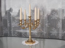 34cm Empire-Stil*Prunk*Messing Kerzenständer 5flammig 2280gr