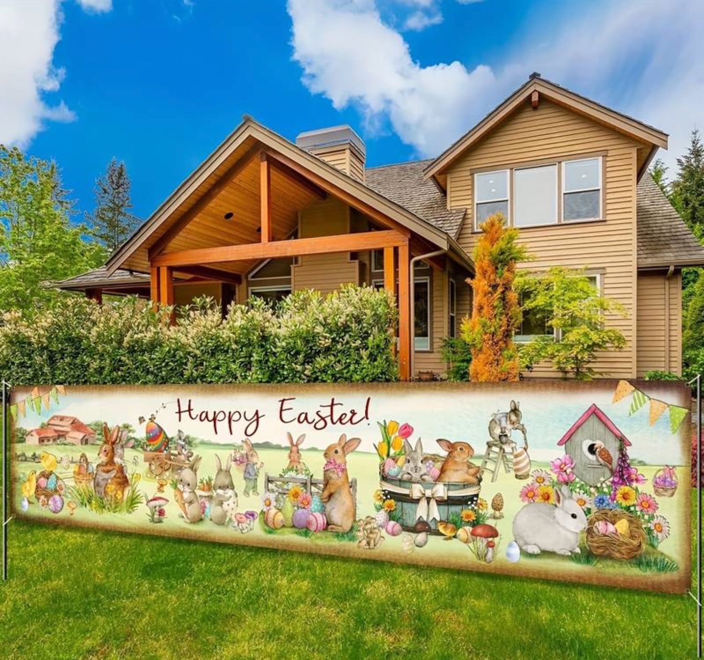 Tutte le decorazioni: 1pc Fröhliche Ostern Banner – Nuovo e nell'imballaggio originale da Wagenhausen venduto da Kahlen
