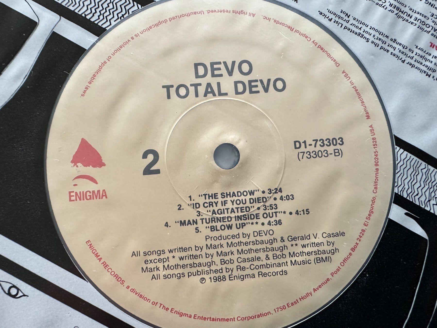 Schallplatten: DEVO LP TOTAL DEVO – Gebraucht aus Sion von jaipur1401 3