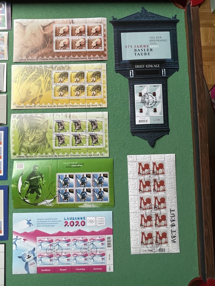 Alle Briefmarken: lot de feuille de timbres suisse. – Gebraucht aus peseux von laurencephil 8