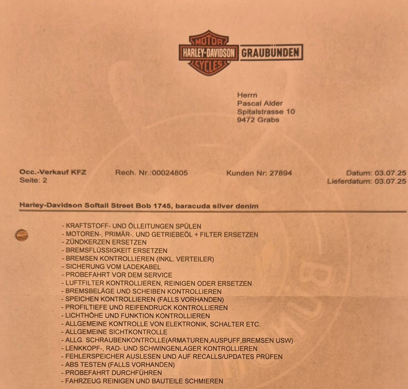 Harley-Davidson Chopper: Harley Davidson Street Bob 107 – Usato da Grabs venduto da dir_77pr 1