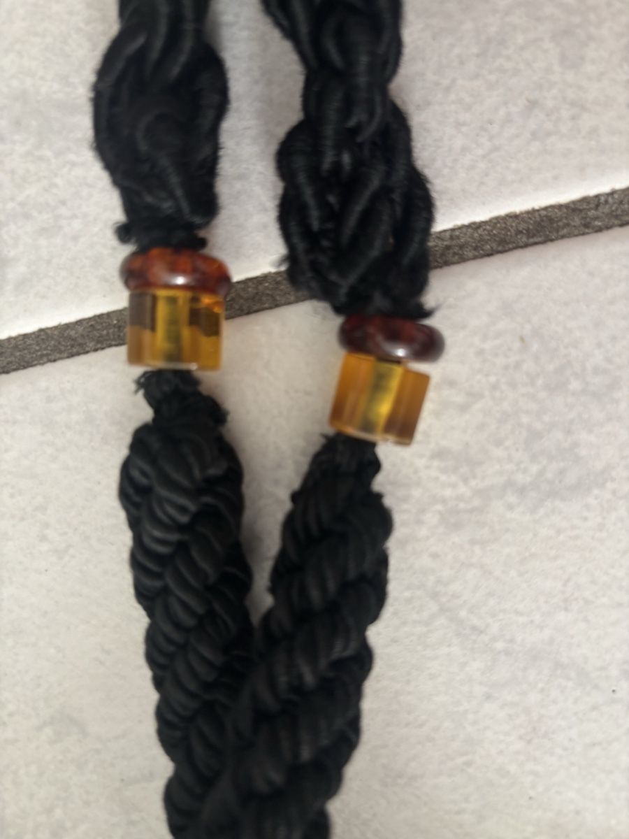 Prada Borse da donna: Prada Vintage Bag Black with Amber Beads – Usato da Basel venduto da Petersgasse 6