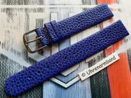 16mm Lederarmband blau, Uhrenband