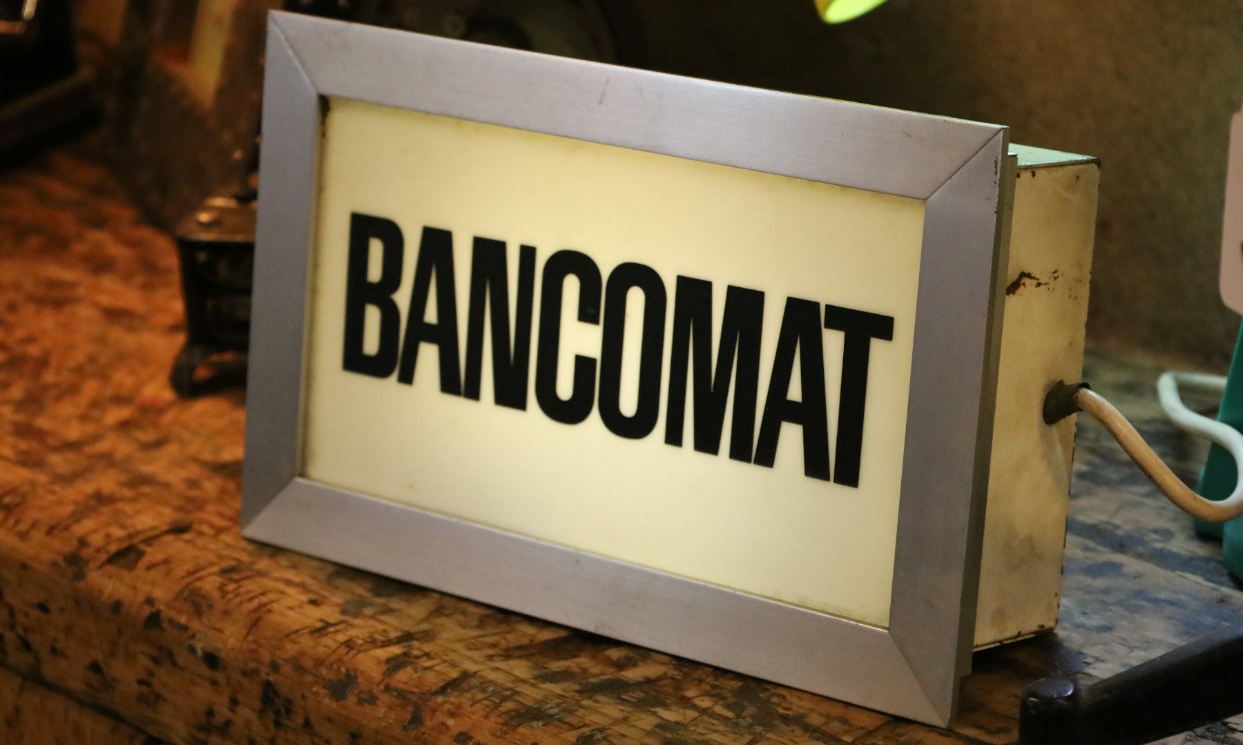 Lampade: Leuchtreklame, Leuchtkasten "Bancomat" – Usato da Birrwil venduto da brandschatz_birrwil 4